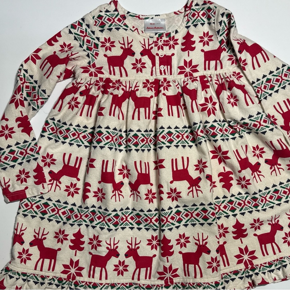 Hanna Andersson Red and Cream Kids Dress